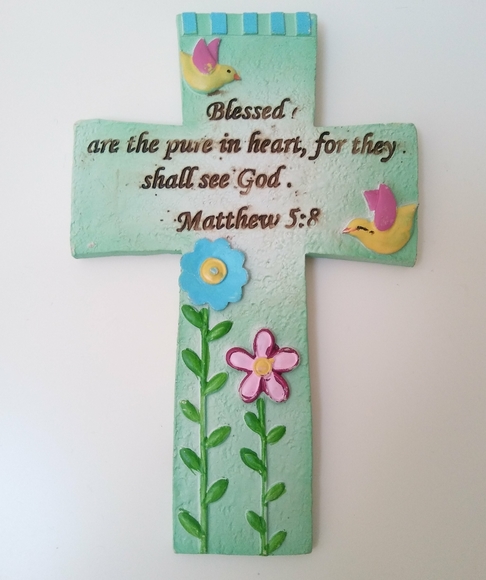 Easter  Ceramic 7.4" Crosses With Bible Verses Set - Picture 7 of 8